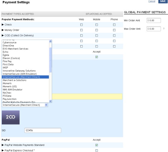 corecommerce gateways